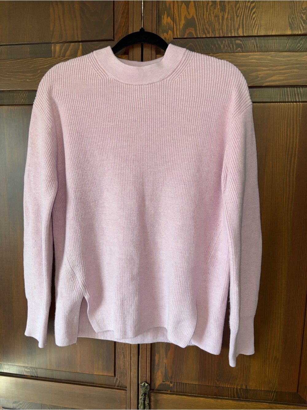 Lululemon Merino Wool Blend Ribbed Crewneck Sweater Faint Lavender Sz 4